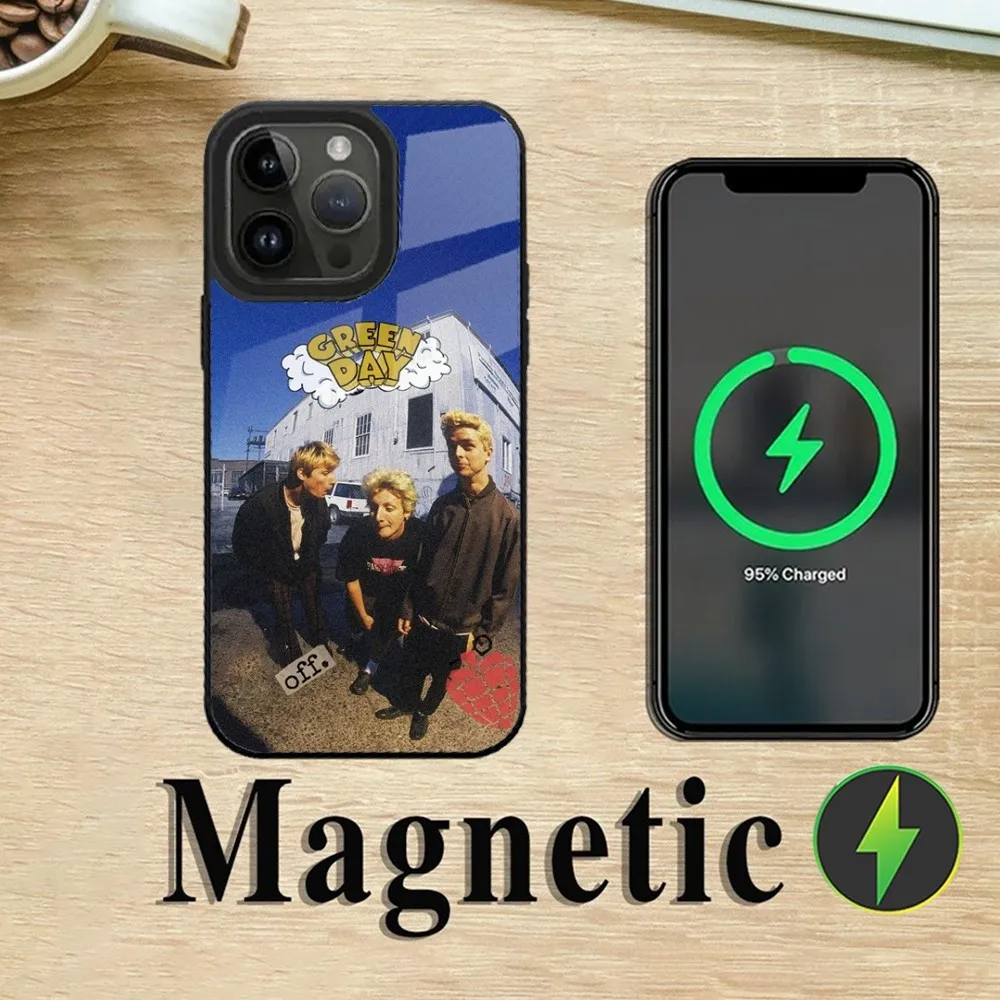 Band G-Green Day Phone Case For iPhone 16,15,14,13,12,11,Plus,Pro,Max Mini Magsafe Magnetic Wireless Charging