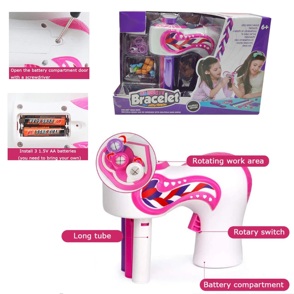 

Детская мини-машинка для плетения косичек, полностью автоматическая электрическая машинка для плетения волос