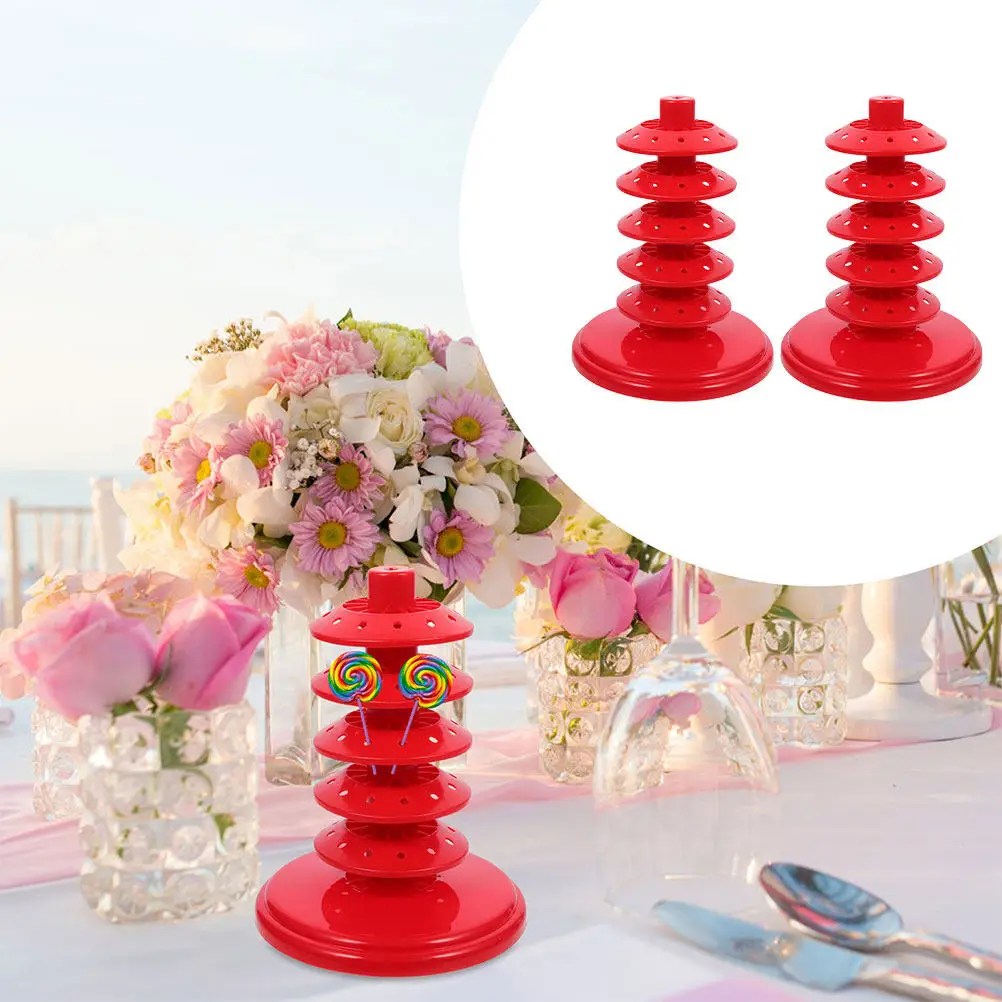 Premium PP Desktop Lollipop Stand Multi-Function Display Rack for Lollipops Marshmallows Cake Pops Convenient Stable Tabletop