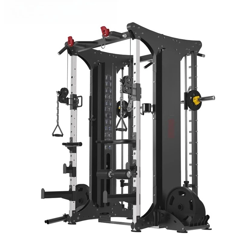 608 Entrenador integral Máquina multifuncional Asuka Smith Deportes Gimnasio Banco de sentadillas comercial Estante de prensa