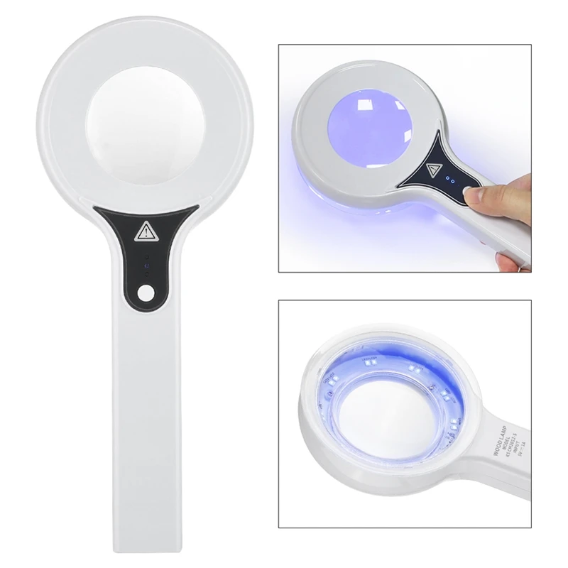 Lampe en bois analyseur de peau pour la peau loupe UV beauté test du visage lampe en bois lumière analyse de la peau détection soins de la peau