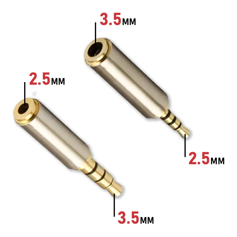 

3.5MM To 2.5MM 2.5 MM To 3.5 MM Adapter Converter Stereo Audio Headphone Mic Jack