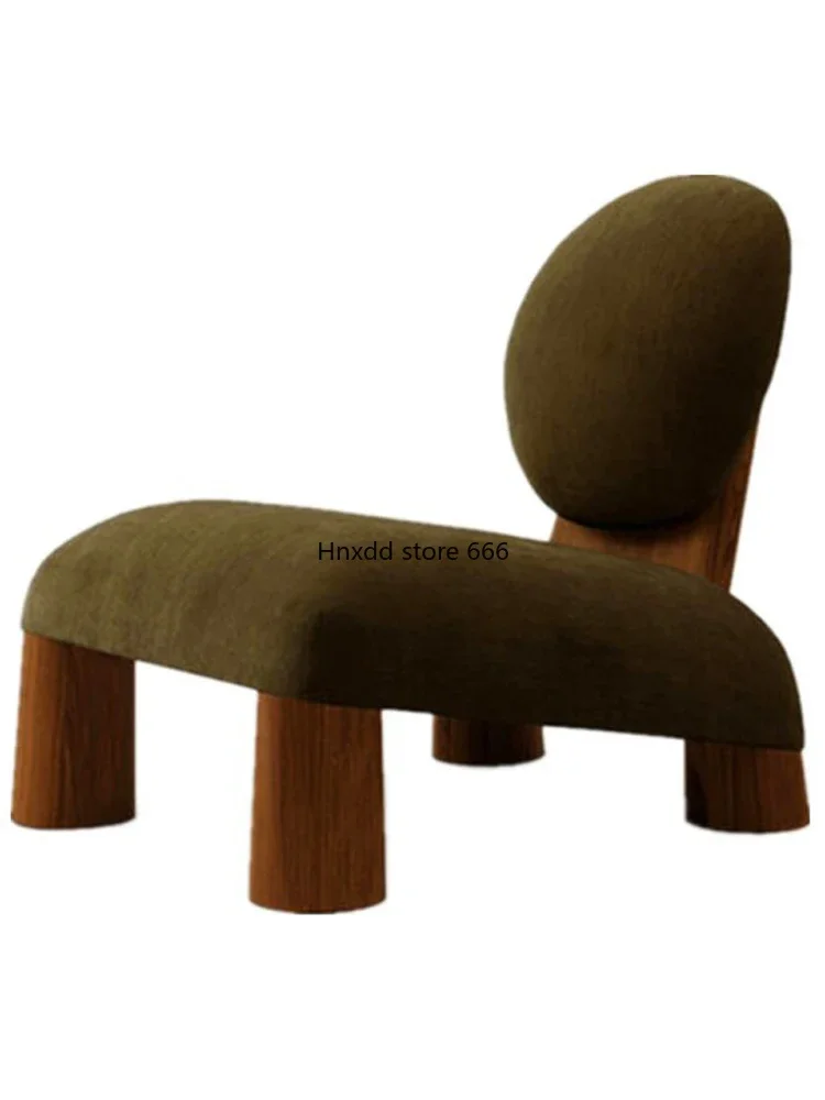 Nordic lamb wool solid wood sofa chair