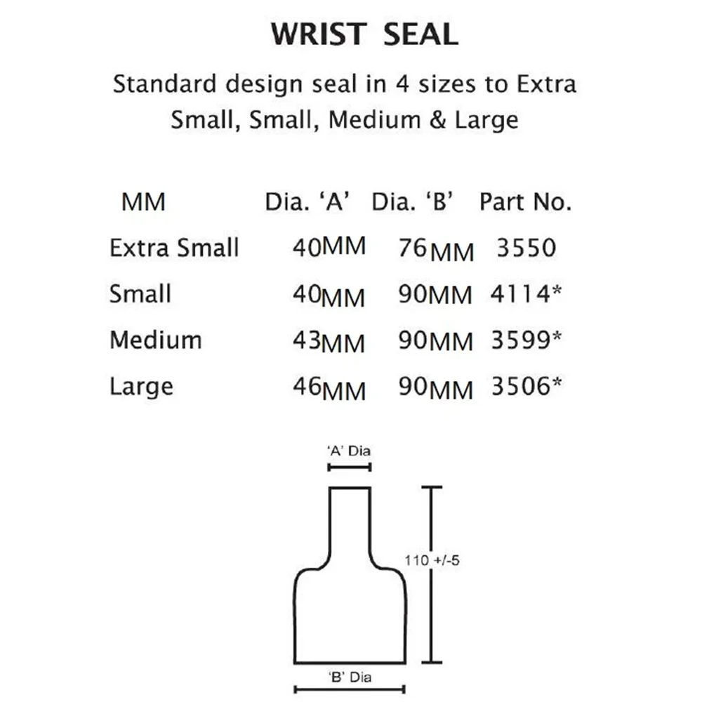 Elasticity Waterproof Drysuit Neck And Wrist Bottle Seal Gasket One Pair Latex Dry Suit Wrist Gasket Seal Glue Applied