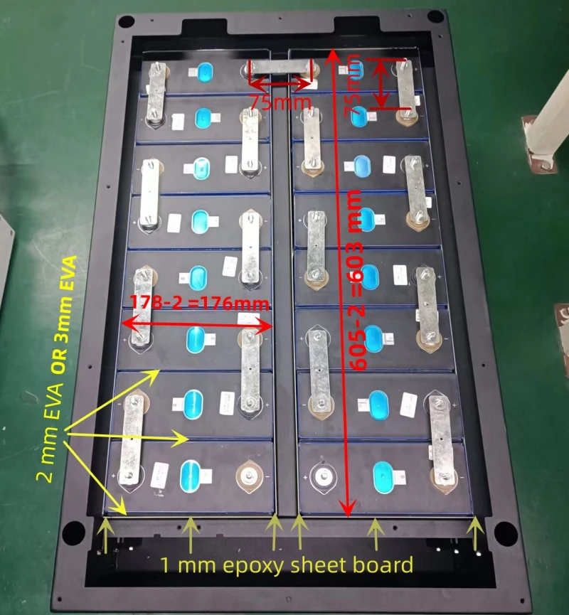 XR13 MB314 16S 51,2V 7 Zoll LCD JK BMS LiFePO4 Batteriebox DIY-Kit für EVE CATL 310AH MB314 320AH – Detail 9