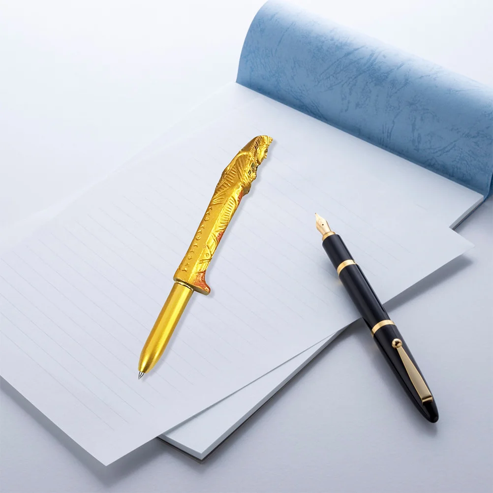 

2Pcs Egypt Style Ballpoint Pen Superior Material Portable Refillable Ink Suitable for Office Home Wedding Sign-in Student Note