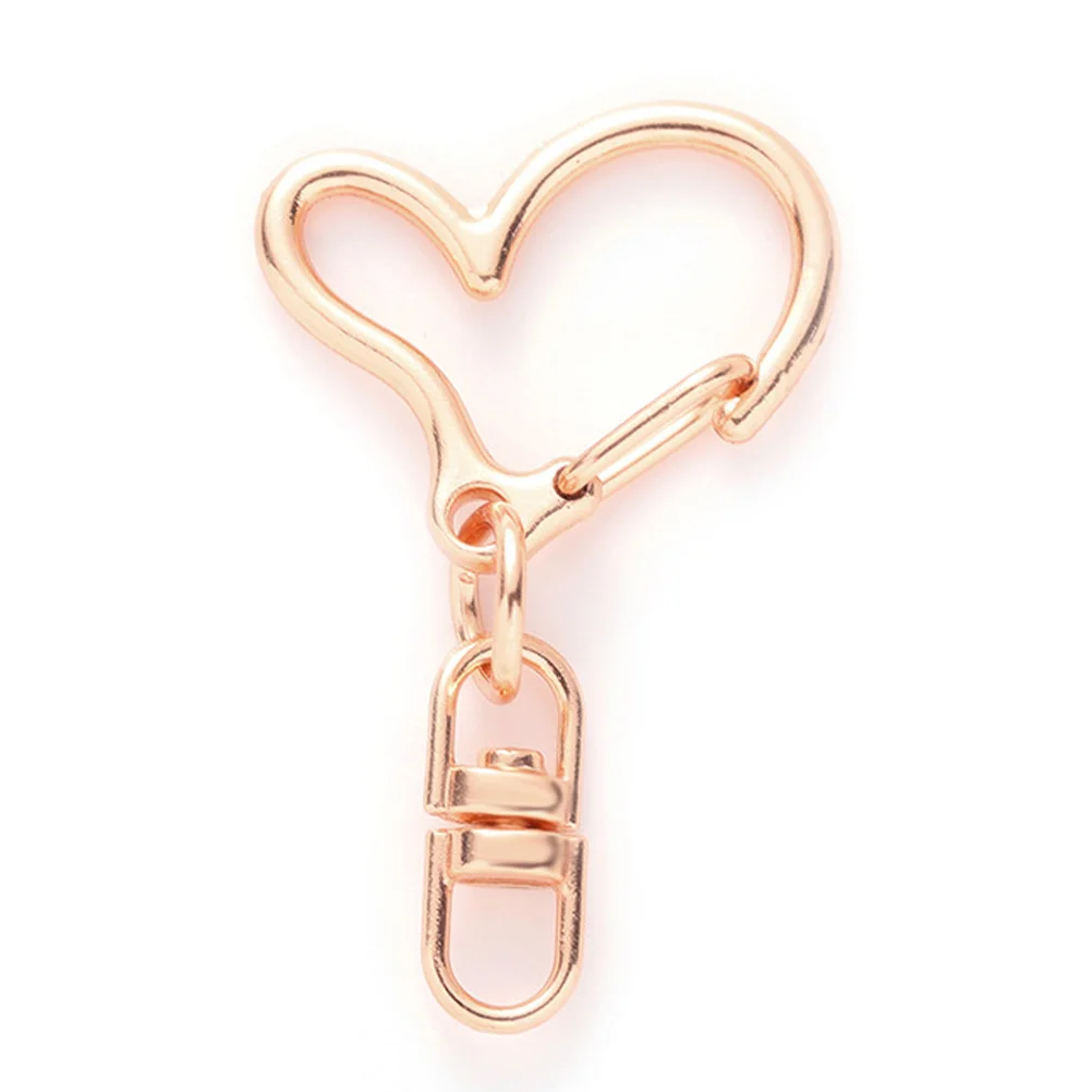 40 Stück Herz-Schlüsselanhänger-Verschlüsse aus Metall, Karabinerverschnallen, DIY-Schmuckherstellungsteile, Verbindungsschnallen für Schlüsselanhänger, Zubehör
