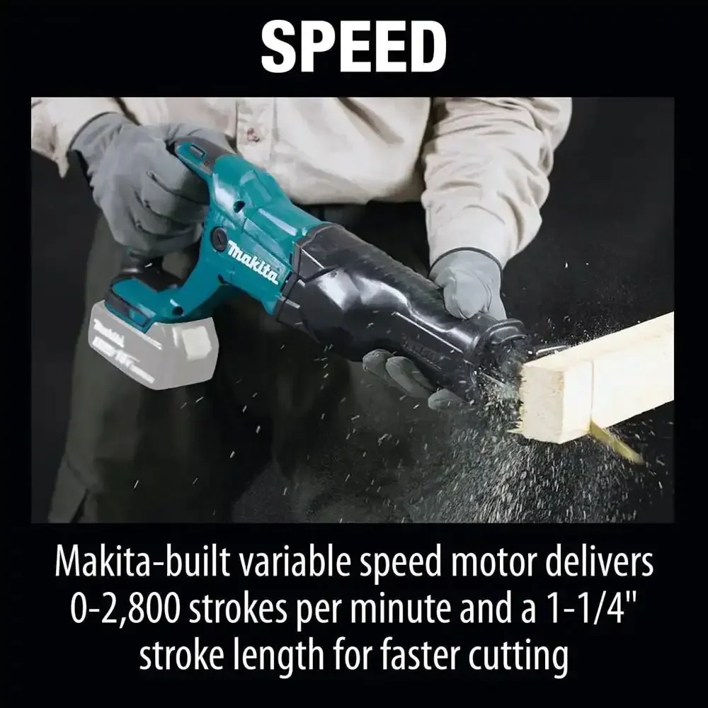 Makita DJR186Z Cordless Reciprocating Saw LXT 18V Decoration Team Lithium Power Tools Metal Wood Cutting 2800SPM