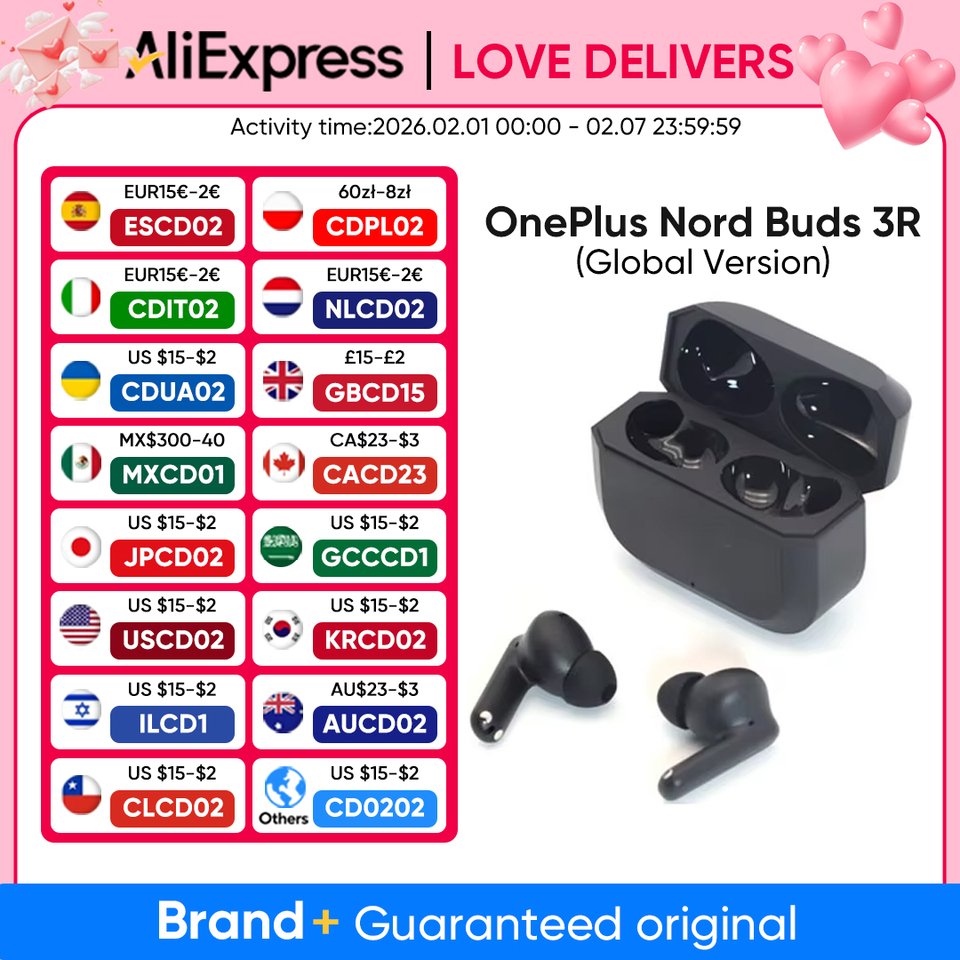  Global Version OnePlus Nord Buds 3R TWS Earphone Bluetooth5.4 47ms Low Latency OnePlus 3D Audio 12.4mm Titanized Drivers IP55