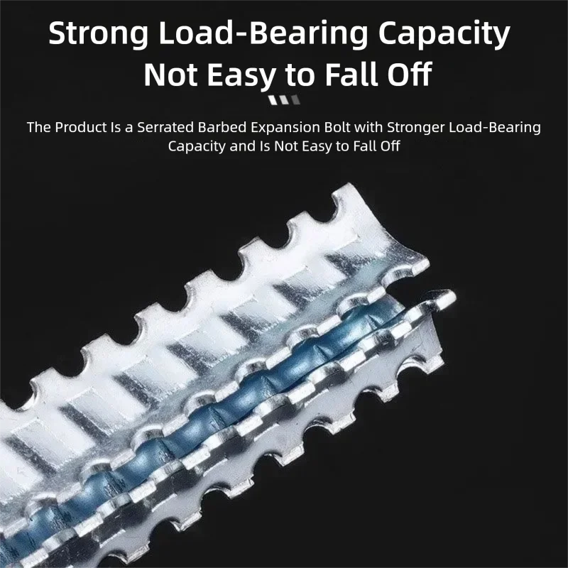 Stainless Steel Expansion Screws Heavy Duty Steel Wall Anchors Are Suitable For Concrete Walls, Hollow Walls, And Wooden Walls