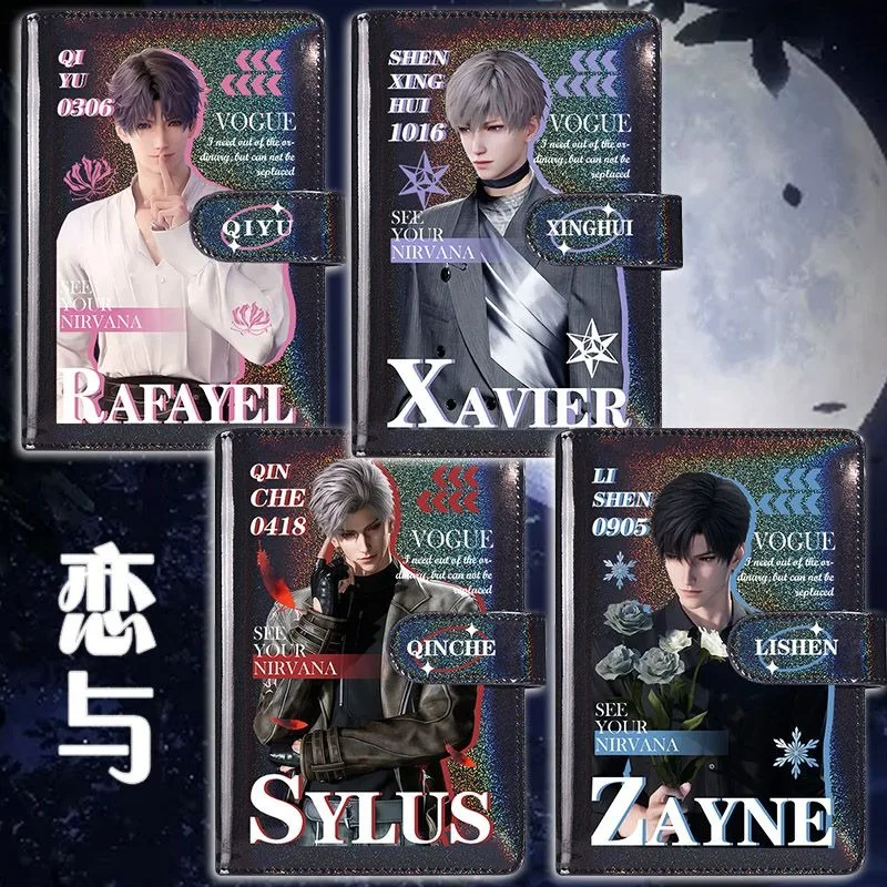 

Game Love and Deepspace Cosplay Xavier Zayne Sylus Rafayel 80 Pages Laser Portable and Detachable Diary Notebook Stationery