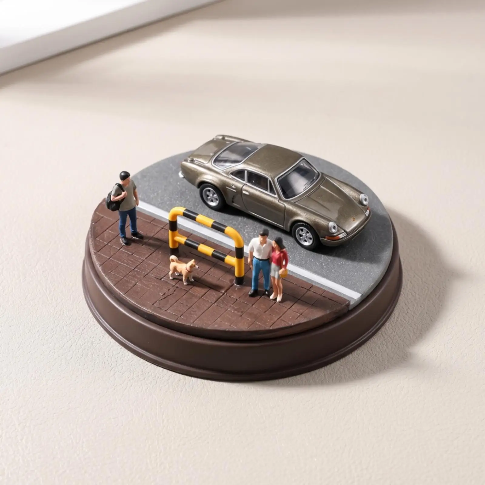 Gypsum Miniature Vehicle Base for Action Figure Diorama 1 64 Scale Tabletop Scene Decor