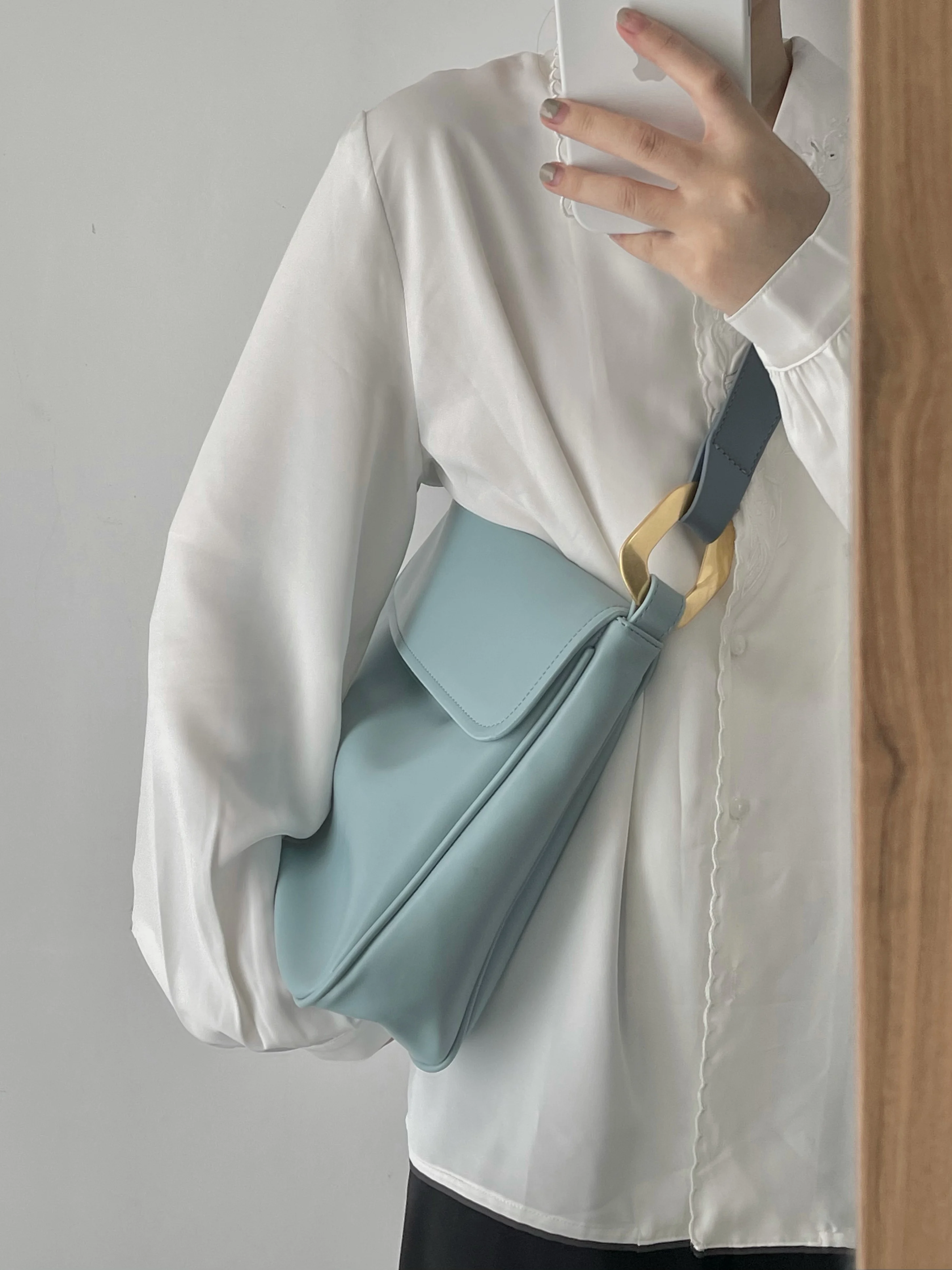 YMBHZ Spring Summer  Large Capacity Commuter Shoulder Bag Slant Cross Bag Color Collision Small Audience Design New Arrival