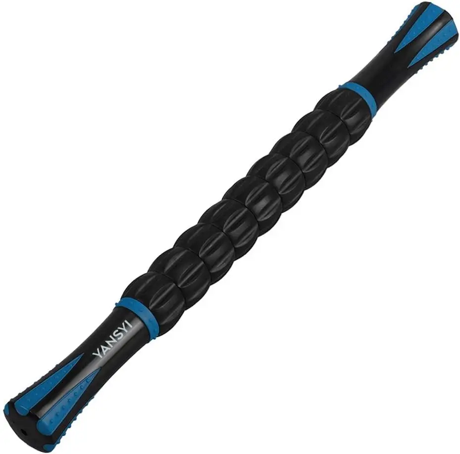 

Professional 9-Roller Deep Tissue Massage Stick - Portable Muscle Recovery Tool for Athletes, Relieves Soreness & Pain (Blue)