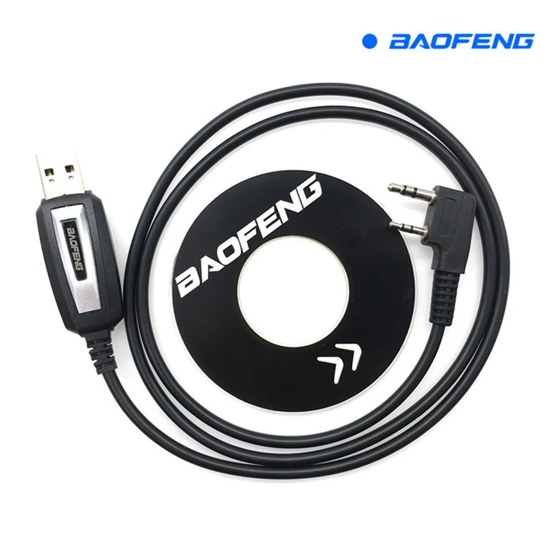 Baofeng-cable USB profesional para walkie-talkie, enchufe de 2 pines, línea de frecuencia de escritura para UV-5R, accesorios para CD, 888S