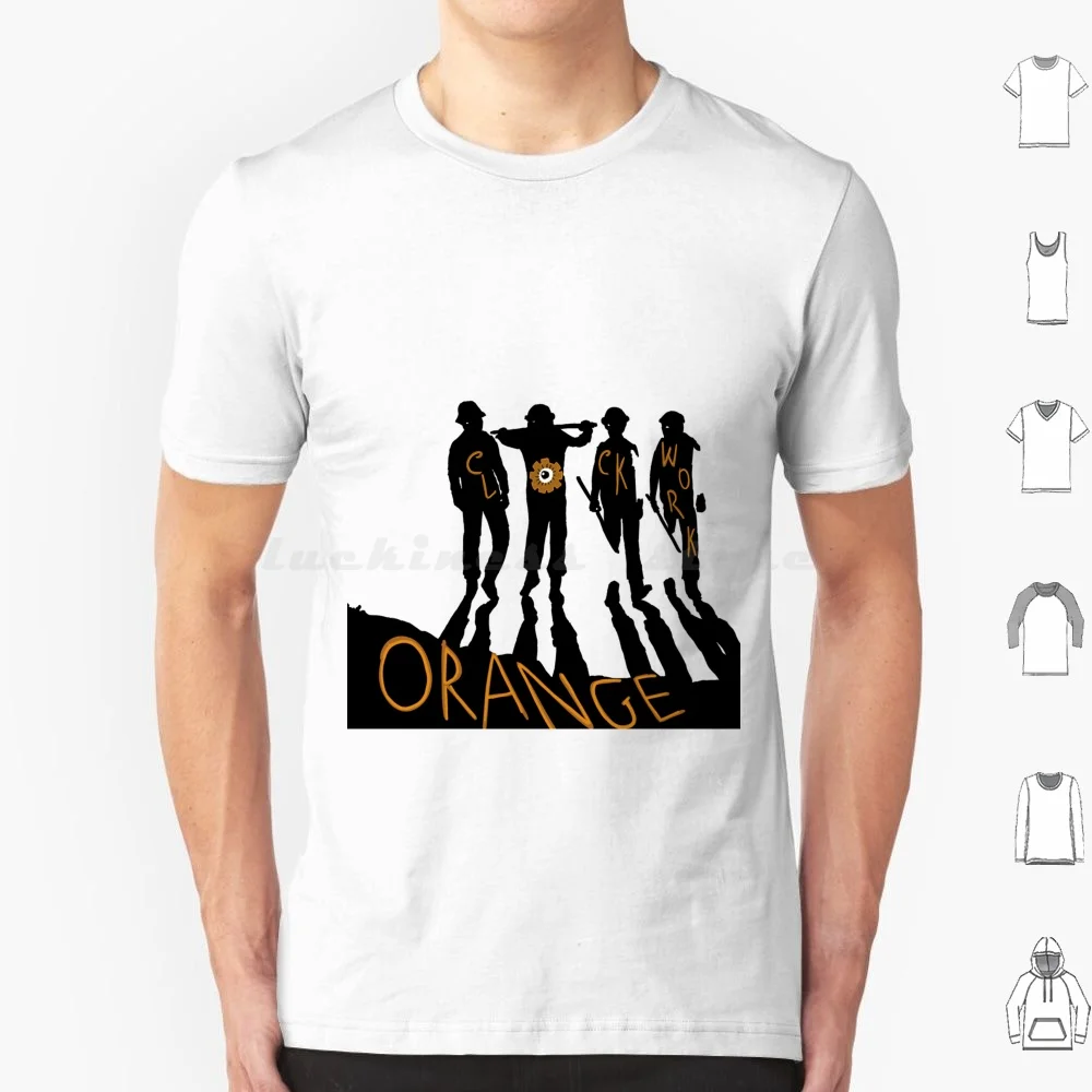 Camiseta naranja mecánica de algodón para hombres y mujeres, película impresa DIY, mecanismo de relojería, cine de película naranja, Kubrick Alex Delarge Ultraviolence