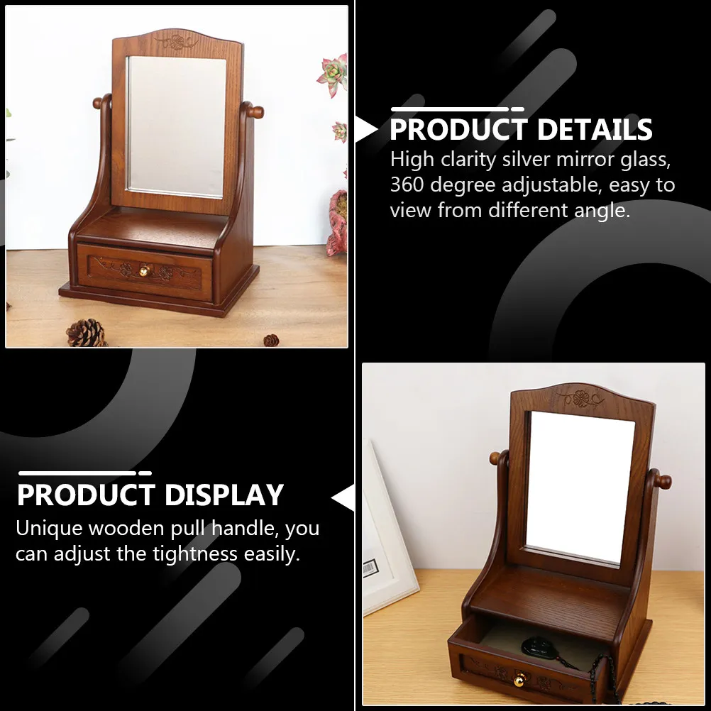 retro-adjustable-makeup-mirror-desktop-vintage-style-high-clarity-silver-glass-portable-multi-functional-table-dresser-vanity