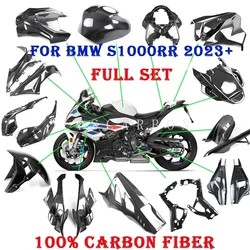 Full Real Carbon Fiber Fairing Fender Panels Cover Kits, Acessórios para motocicletas, Peças para BMW S1000RR S1000 RR S 1000RR 2023 2024