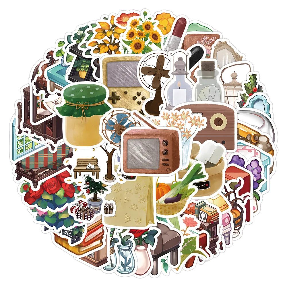 60 قطعة من ملصقات العناصر الأصلية اللطيفة على شكل جرلي (النمط B) - شارات زخرفية لأجهزة الكمبيوتر المحمولة وحافظات الهاتف (متجر Anime Worlds) #2