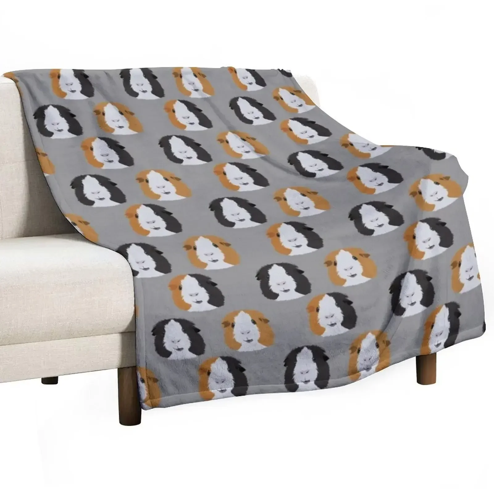 Three Little Guinea Pigs Throw Blanket Furry Nap Decorative Sofa For Decorative Sofa Softest Blankets For Sofas Blankets