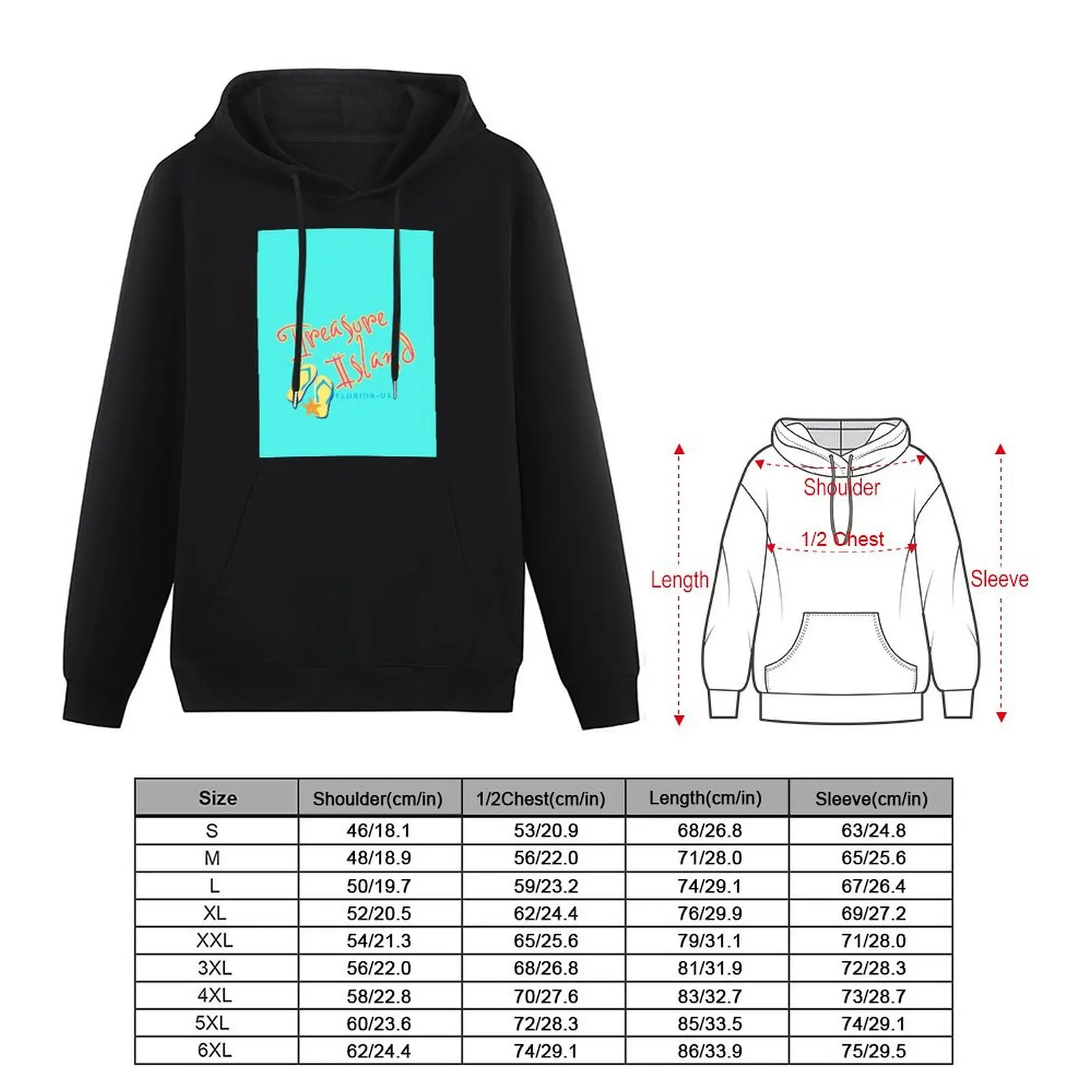 Treasure Island Florida Pullover Hoodie korean autumn clothes anime clothes mens clothes hoodie