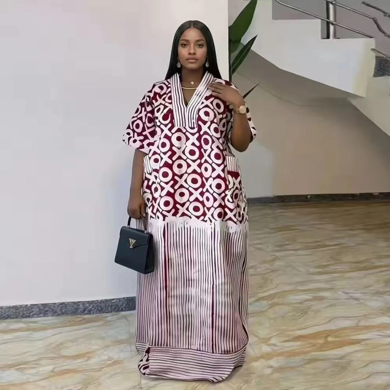 

African Polyester Party Evening Long Maxi Dress Kaftan Muslim Abaya Outfits Summer Plus Size Dashiki African Dresses for Women