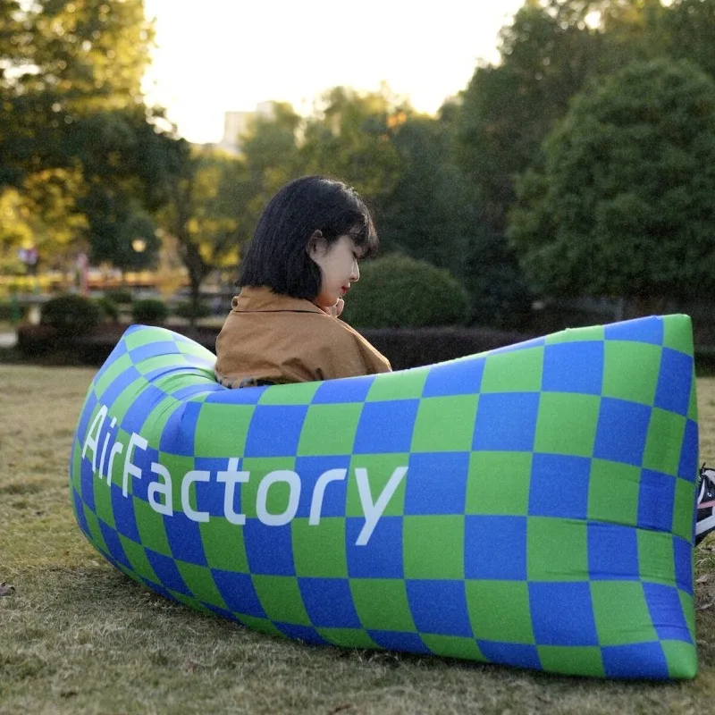 Creative Lightweight Lazy Inflatable Camping Sofa Portable Outdoor Air Sofa Lie Down Beach Picnic Lounger