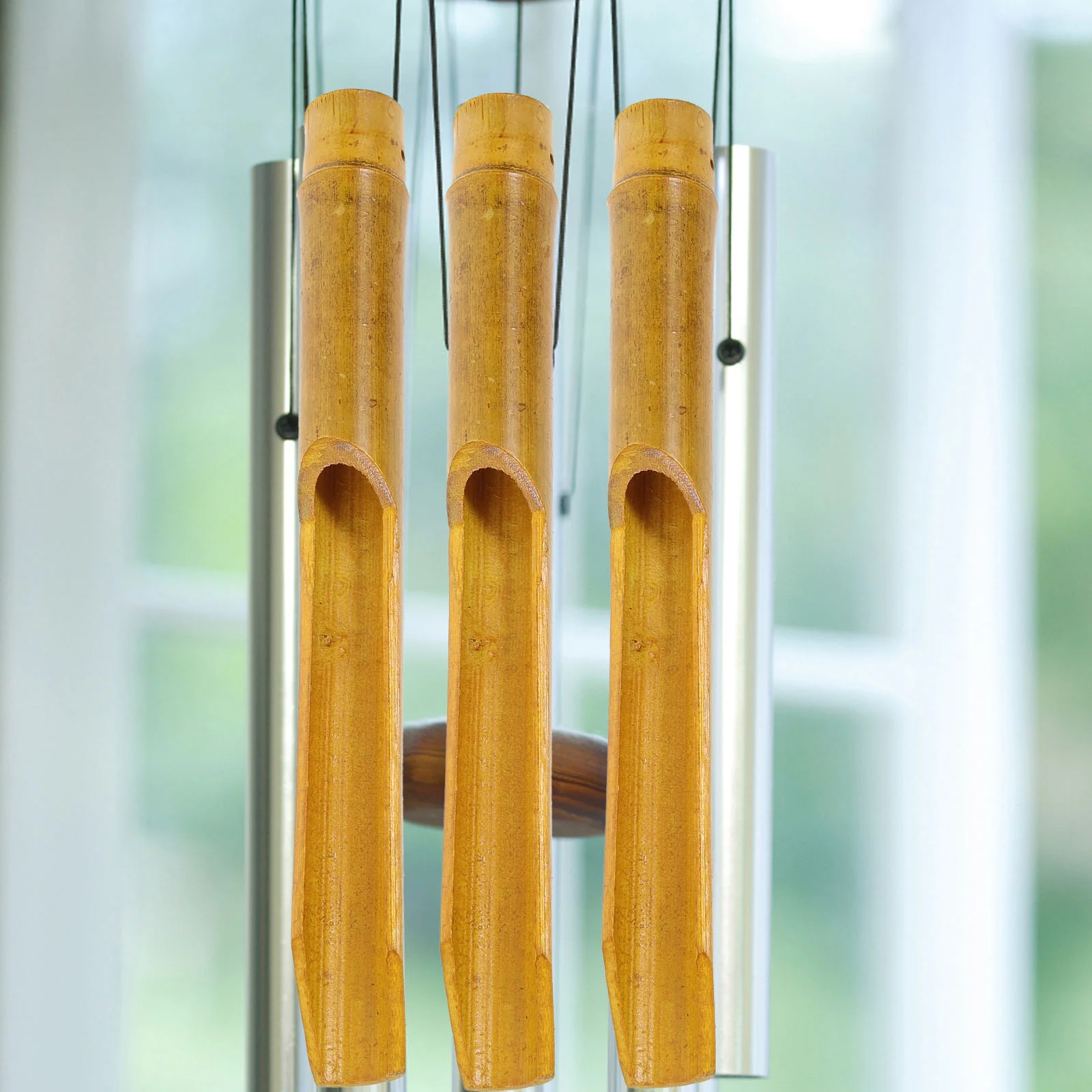 10 Pcs Cappy Bamboo Wind Chimes Fittings Windchimes Outdoors DIY Replacement Accessories for