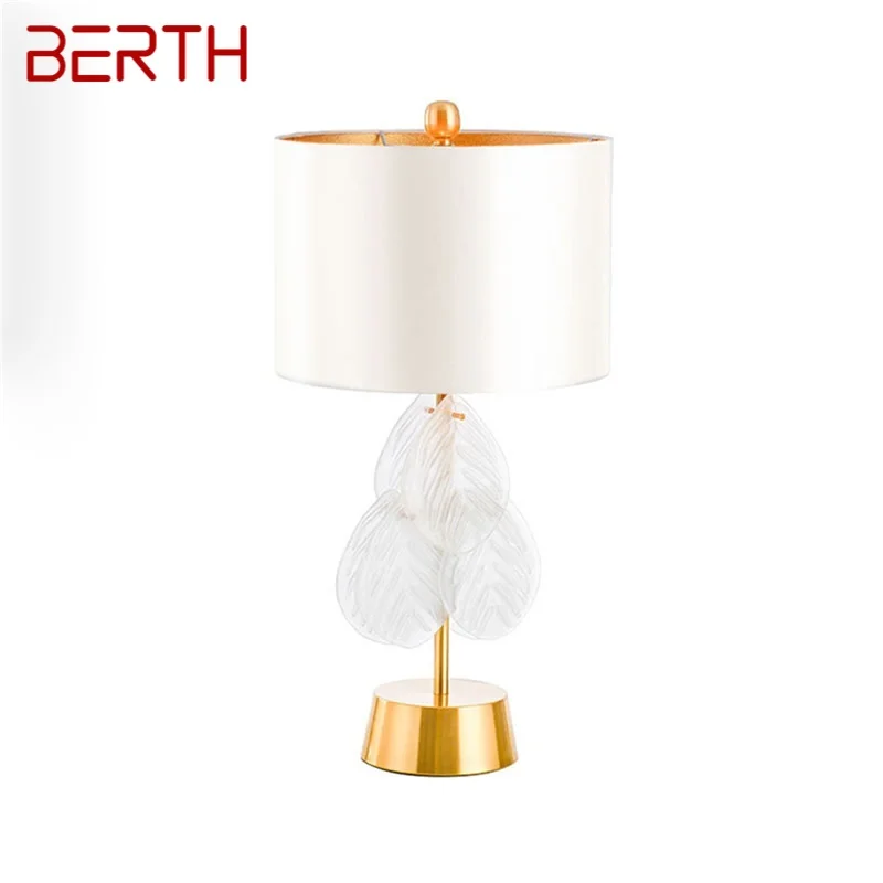 BERTH Contemporary Simple Table Lamp Design Dimmer E27 Luxury Desk Light Home LED Decorative For Foyer Living Room Bedroom