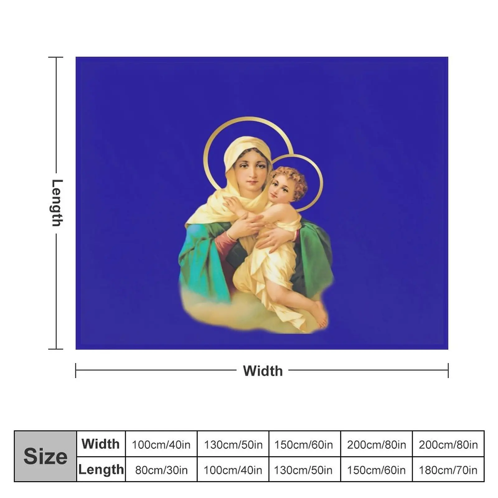 Our Lady of Schoenstatt Virgin Mary Catholic Saint 2020-020 Throw Blanket warm winter Softest Cute Blankets