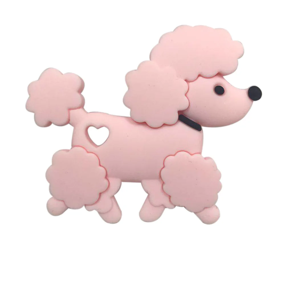 Baby Silicone Teether Toy BPA Free Cartoon Rodent Teddy Bear Teething Toys Necklace Pendant Accessories Infant Chewing Teether