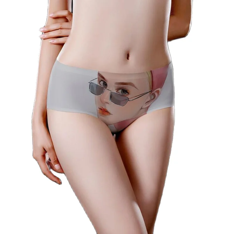 

Fashion Print Women Panties Sexy Seamless Underwear Sports Breathable Briefs Girl Thin Smooth Soft Underpants Ice Silk Lingerie