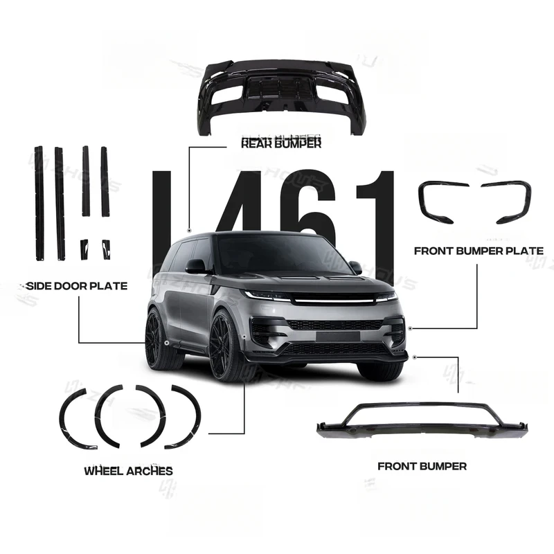 Zhous Design Car Modification Carbon Fiber Front Rear Bumper Body Kit For New L461 Ran Rover Sport Accessories