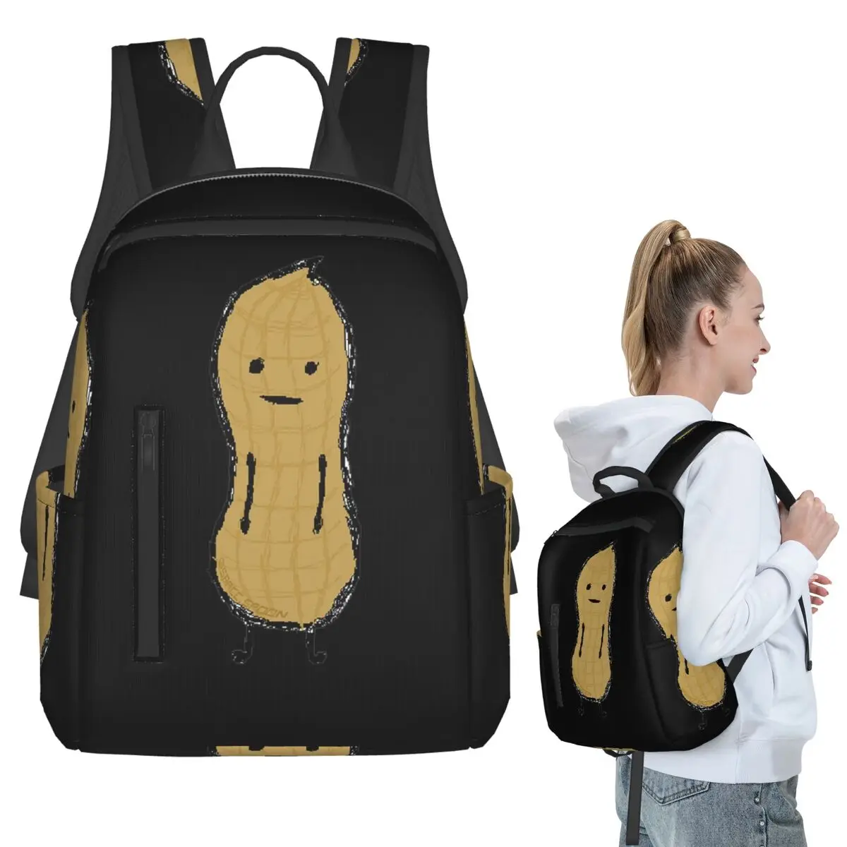 

Peanut Backpack Student BookBag Children School Bag Computer Shoulder Bags Boys Girls
