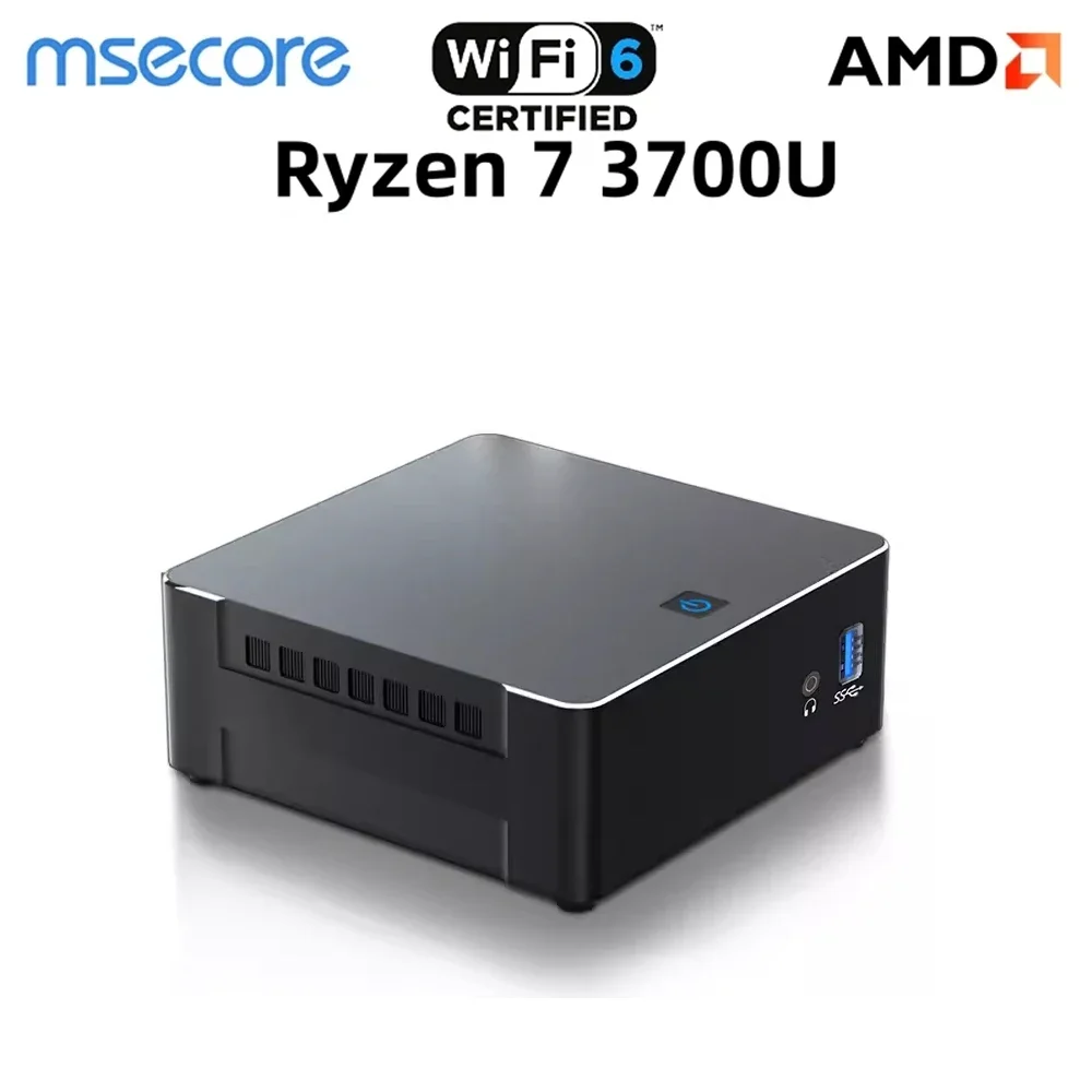 

MSECORE игровой мини-ПК AMD Ryzen 7 3700U настольный компьютер Windows 11 DDR4 NUC HTPC портативный ПК офисный компьютер Wifi 4K