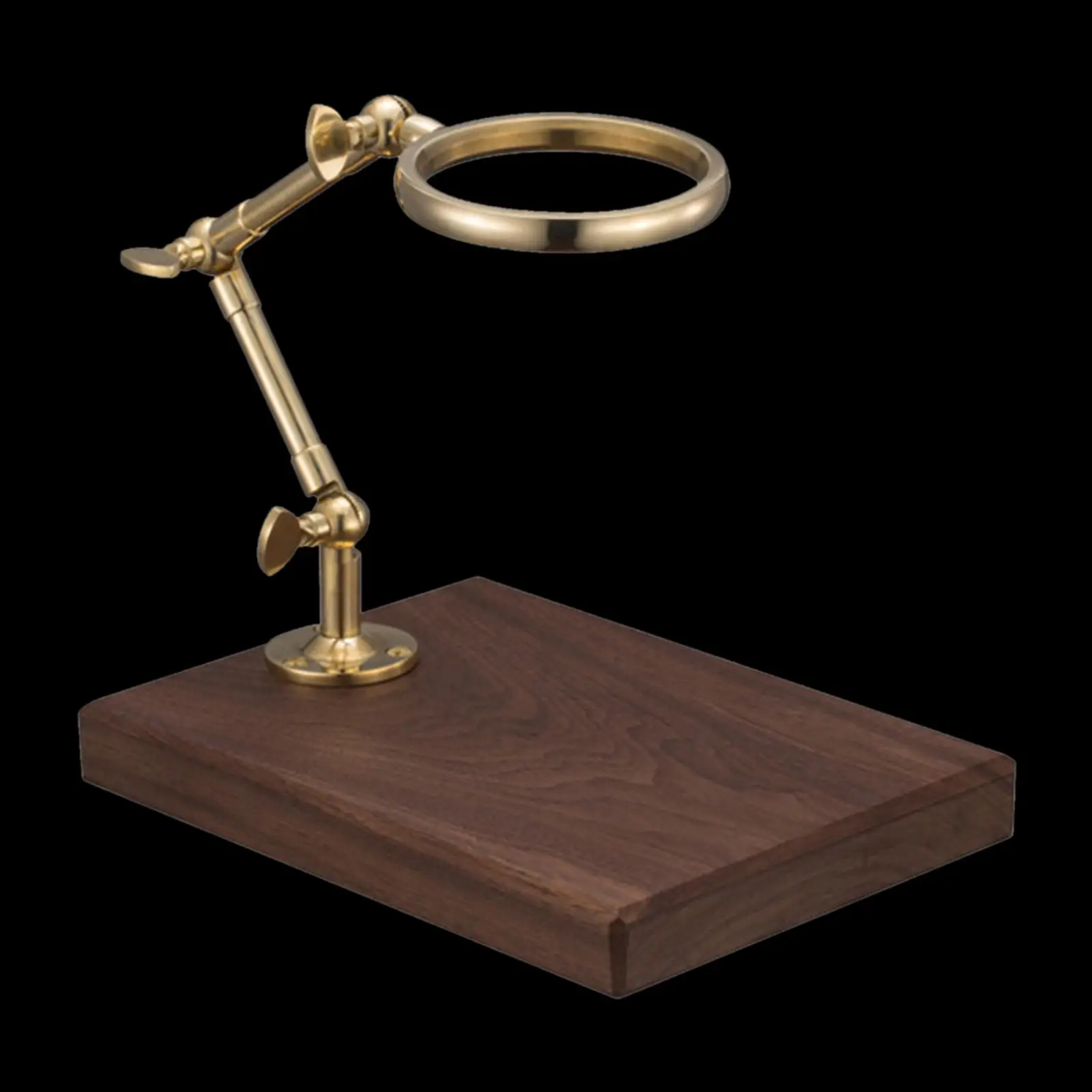 Brass Pour Over Coffee Maker Stand Holder with Wooden Base Unique Coffee Maker