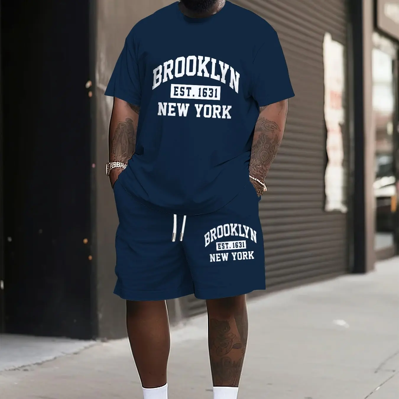 

Men Casual Sports Set Breathable Outdoor Casual Men T-shirt and Shorts Set Casual Sports Set Breathable Outdoor Men T-shirt