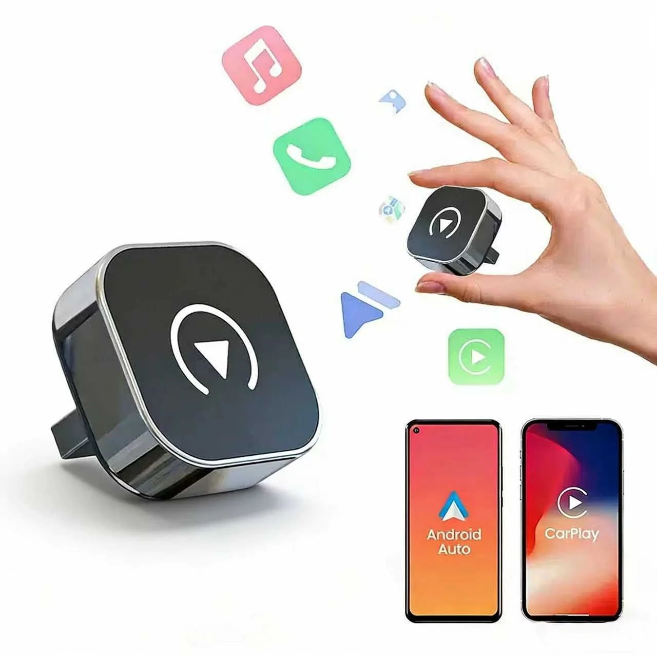 Gallop Sprite Wireless CarPlay Android Auto Adapter USB Dongle Wired to Wireless AI Smart Box Plug & Play Automatic Connection