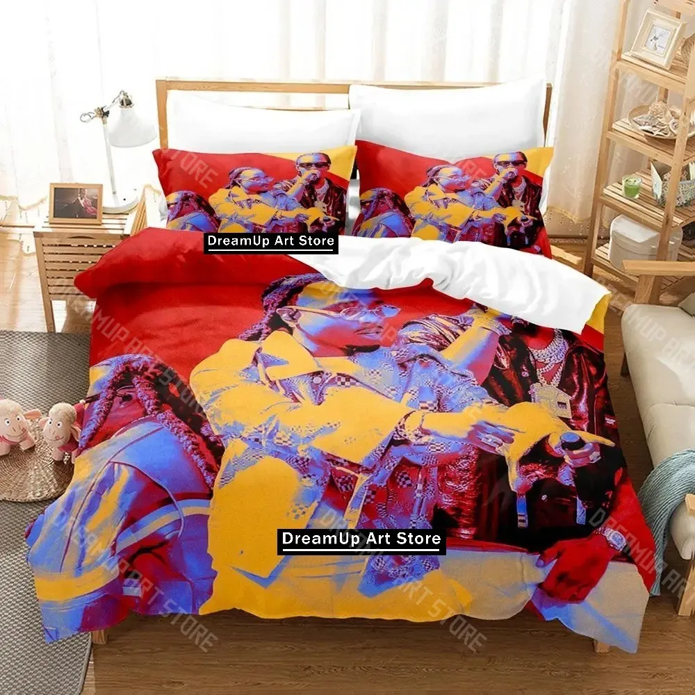 3D Printed Music Migos Rock Band Bedding Set for Boys Girls Duvet Cover Pillowcase Twin Queen King Full Single Double Sizes