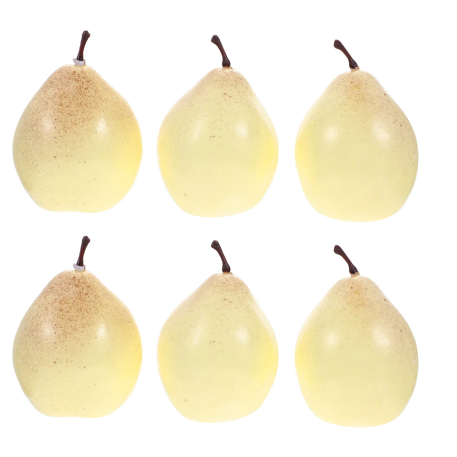 6 Pcs Simulated Sydney Fruit Model Desktop Mini Pear Small Artificial Plants Adorable Models Poly Dragon Child