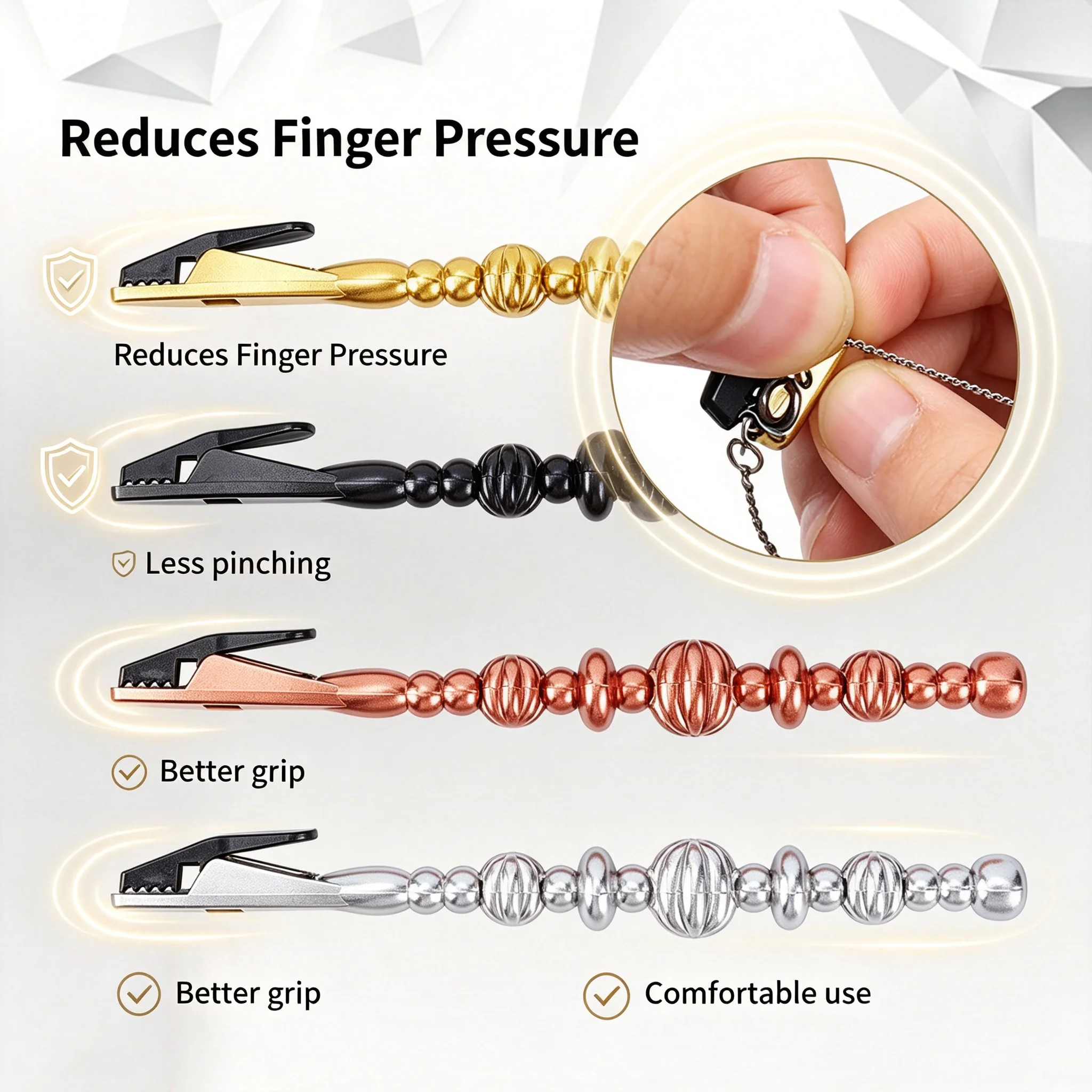 Beaded Bracelet Helper Anti‑Slip Clip, For Home Jewelry Wearing, Easy One‑Hand Operation
