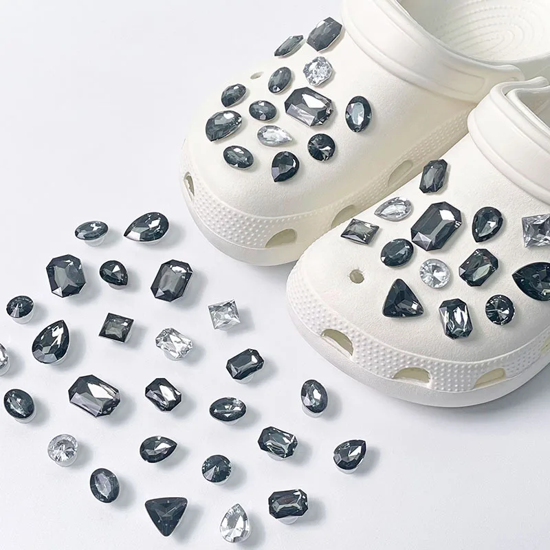 High-quality Black Hole-tied Shoes Charms, Shoe Buckle Decorative Accessories Clogs & Mules Removable Shoe Jewelry