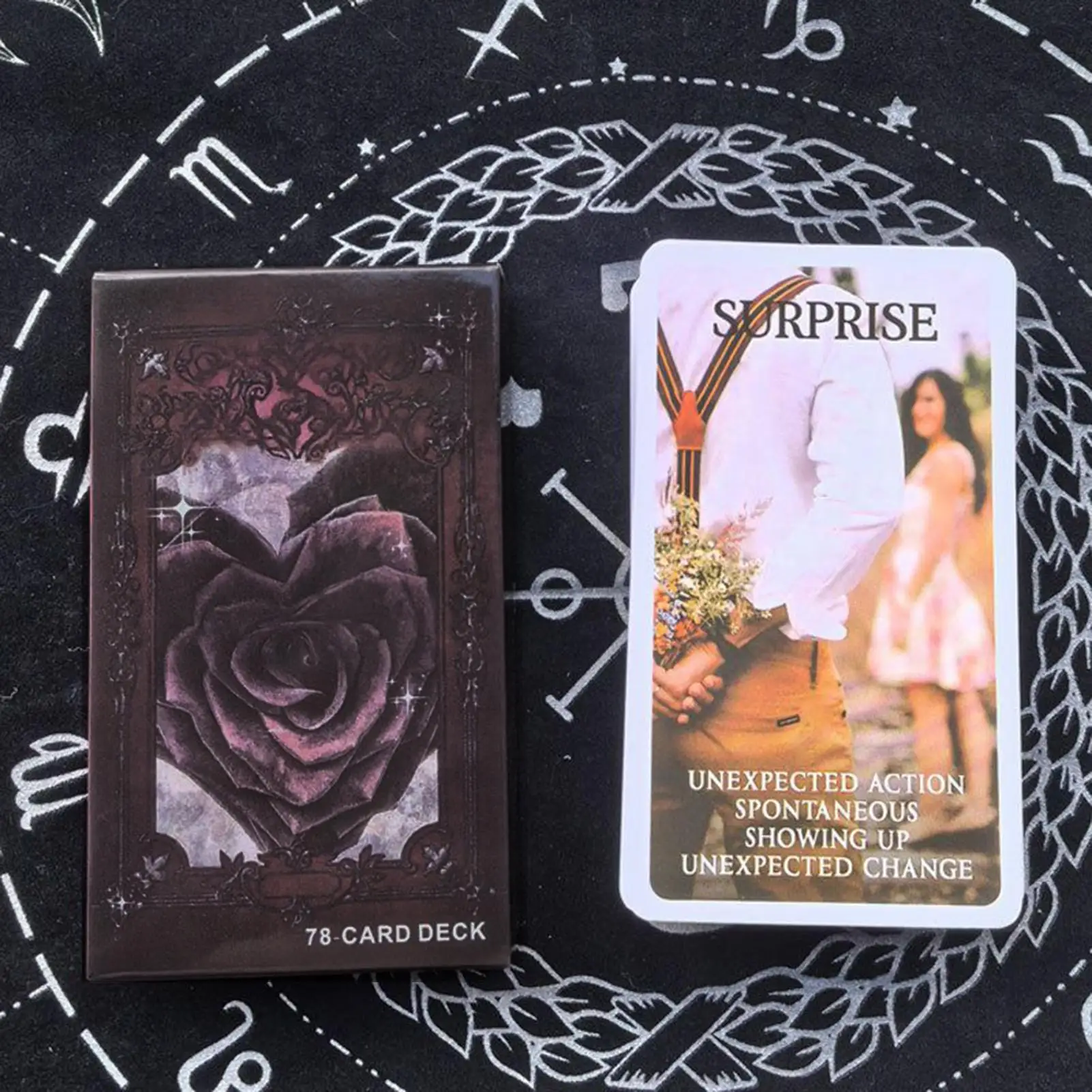 Tarot Cards 78 Pieces Love Theme  Learning Tarot Cards Positive Spirit Oracle Book for Couples Spreads Telling Beginner Seasons
