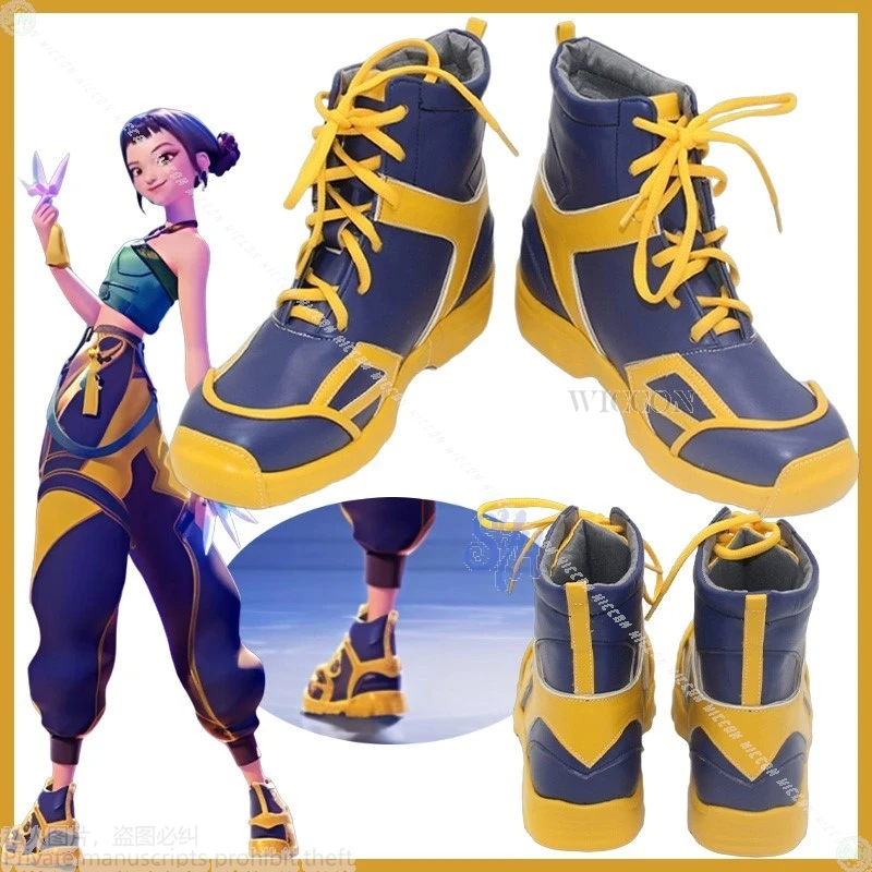 

Kpop Demon Zoey Cosplay Anime Movie Costume Y2K Black Yellow Shoes Fashion Role Play Performance Props Halloween Christmas 코스프레