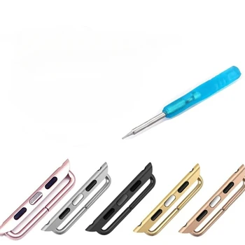 애플 워치 밴드용 나사 타입 어댑터 커넥터, 44mm, 40mm, 아이워치 41mm, 45mm, 42mm, 38mm, 스크루 드라이버 도구 액세서리
