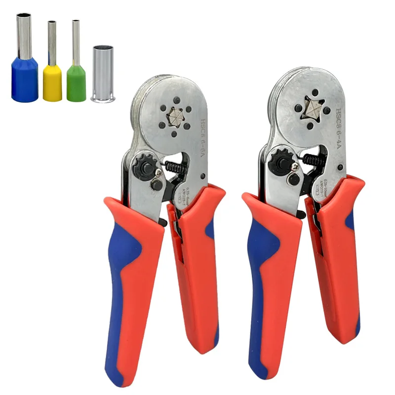 

Ferrule Crimping Tool HSC8 6-4/6-6A Terminal Crimping Pliers For Cord End Terminals Square Crimp