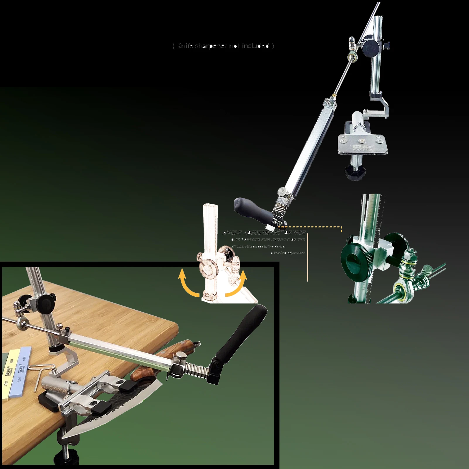 Ruixin Pro RX009 Upgrade Kit: Precision Angle Adjustment System ±0.2° with Gear, Sharpener Accessory for Knife Sharpening