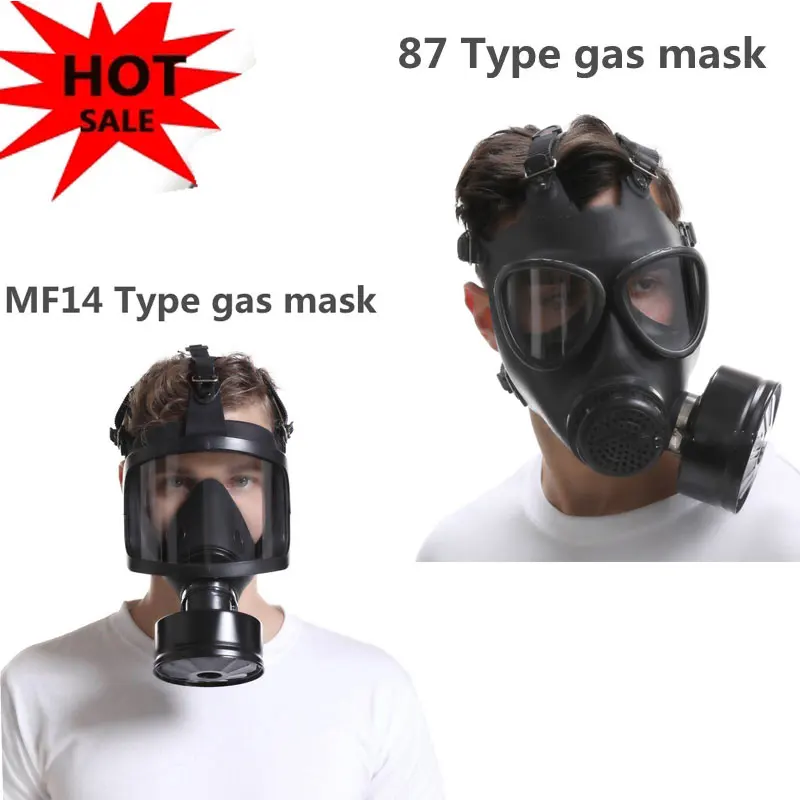 M14/87Type Gas Mask Full Face Mask MF14 Chemical Respirator Filter Self-absorption Stimulation Mask Nuclear Pollution Protection