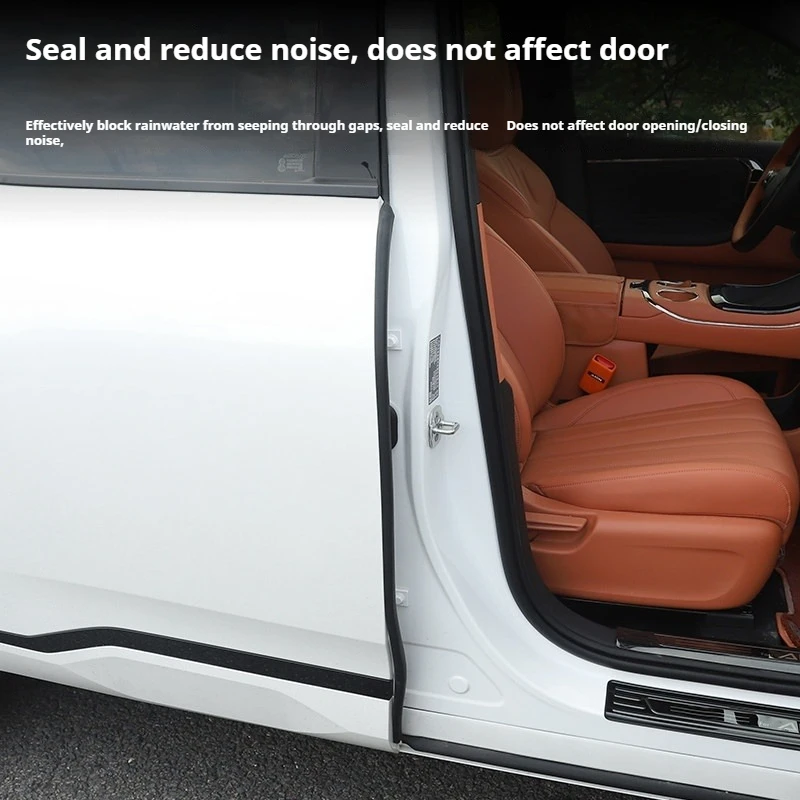 Fit For AION V Car Door Seal Strip B Pillar Rubber Strip Dust Proof Sound Insulation Modification