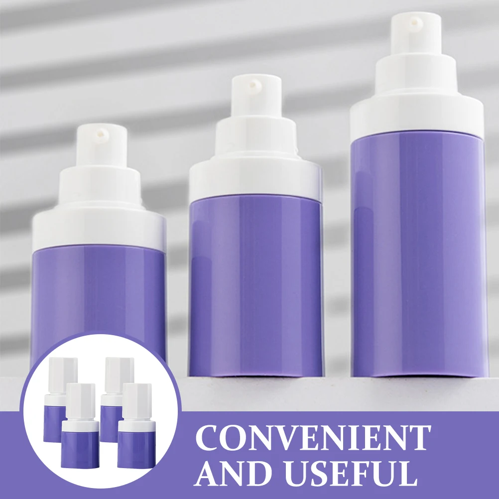 

4 pcs 15ml Airless Pump Makeup Bottles for Women Portable Travel Small Leak Proof Plastic Foundation Containers